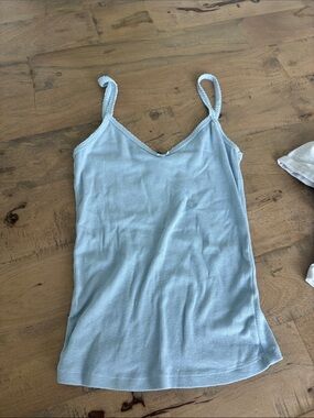 TNA Light Blue Ribbed V-Neck Camisole